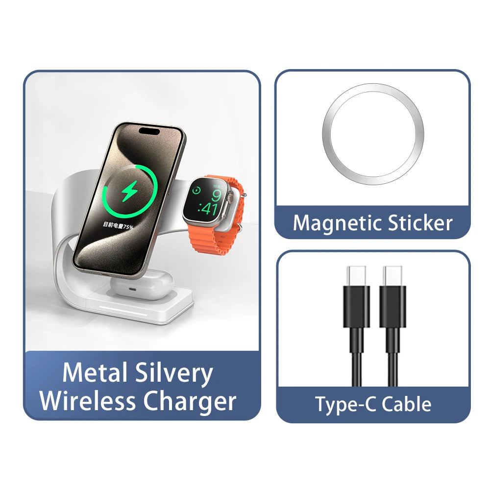 Magnetic Wireless Stand  15W Fast Charging