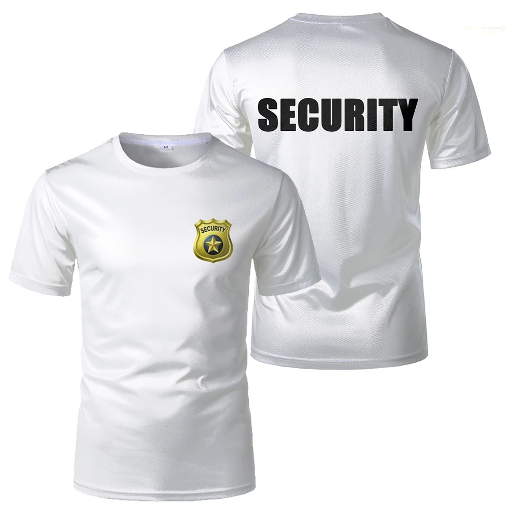 Classic Security Uniform Cheap Men's T-shirts Bodyguard Professional Work Clothes Tee Guard Light Breathable Procurement Tops