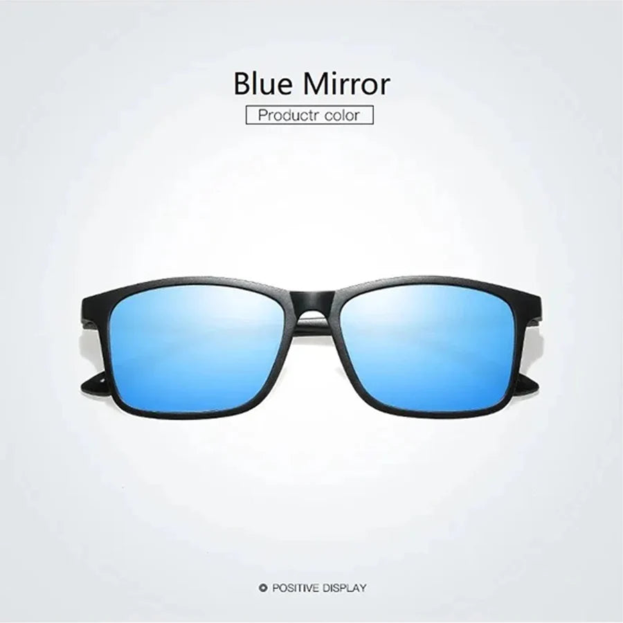 1-2PCS Luxury Men Sunglasses Fashion Vintage Square Ultra Light Frame Driving Fishing Sun Glasses For Man Eyewear