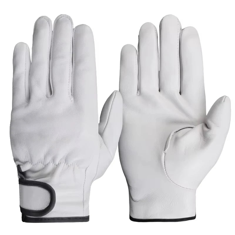 Cowhide Leather Work Gloves Safety Labour Protection Garden Sports Motorcycle Driver Workers Work Welding Wear-resistant Gloves