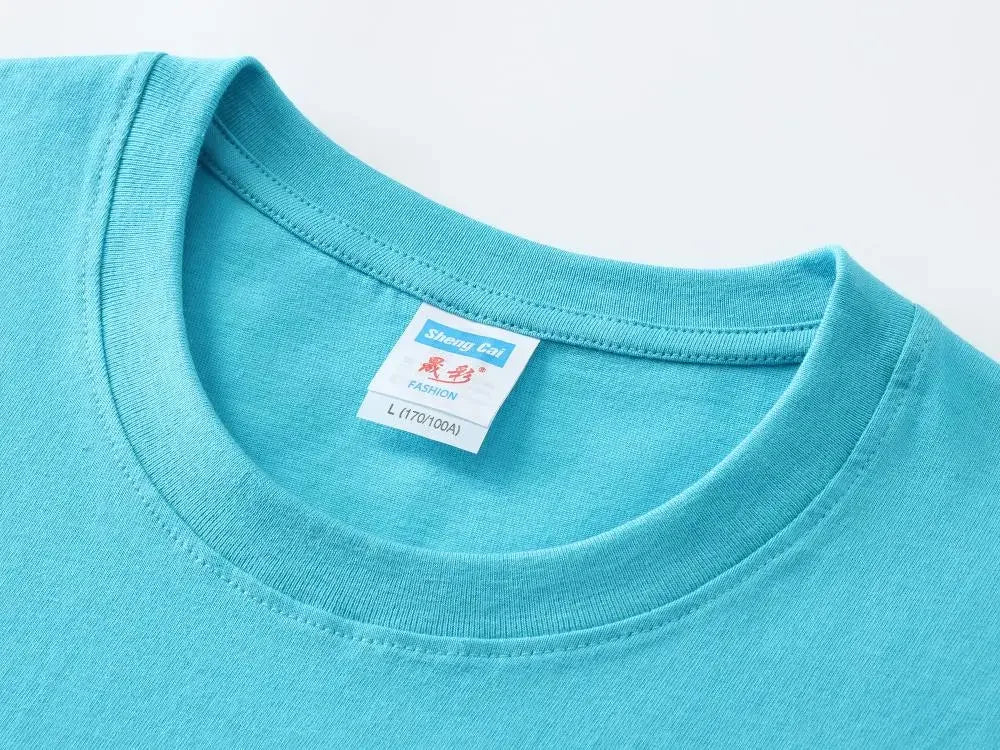 cotton round neck short sleeved