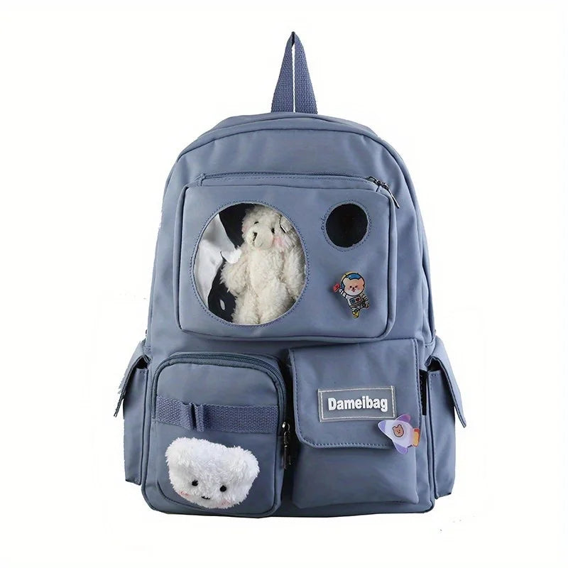 New Women Backpack School Bag for Teenage Girls Japanese Korean Rucksack Student Bookbags Laptop Backpack Lovey Lady Backpack