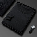 New Men's Casual Sweater Round Neck Long Sleeve Knitted Sweater Diamond Pattern Fashion Versatile Top