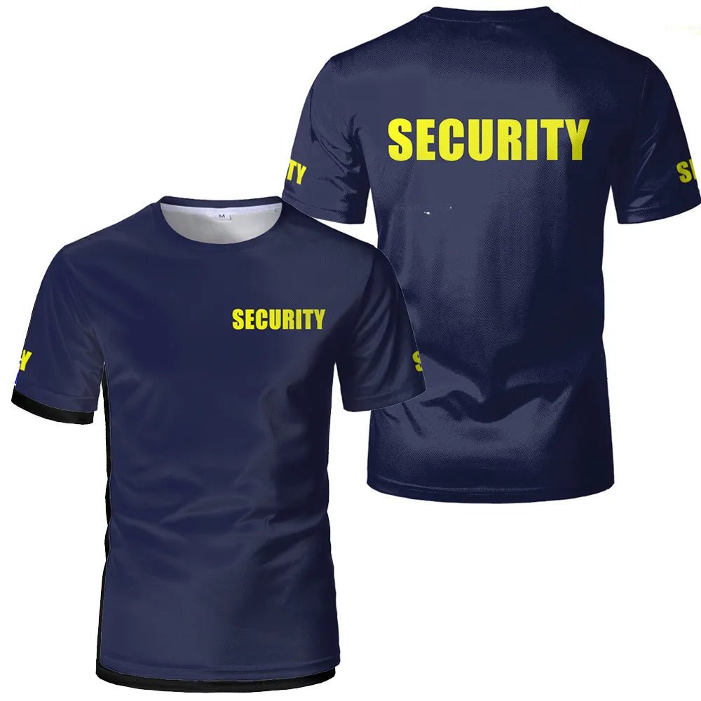 Classic Security Uniform Cheap Men's T-shirts Bodyguard Professional Work Clothes Tee Guard Light Breathable Procurement Tops