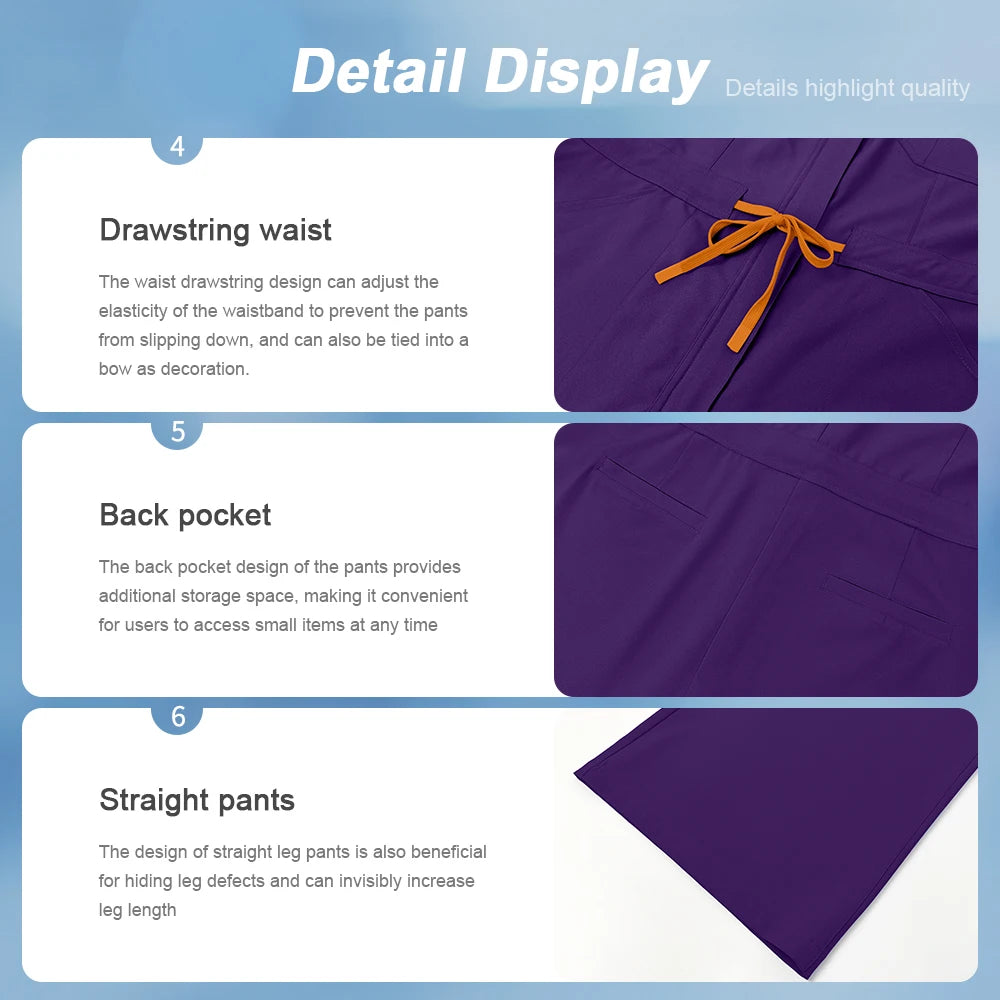 Nurse Jumpsuit Women Spandex Elastic Soft Nursing Scrub Uniforms Sets Female Healthcare Pet Beauty Veterinary Uniform Work Wear