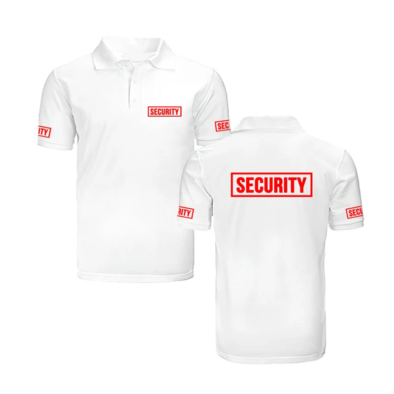 Security Classic Man Polo Shirt Breathable Quick Drying Guard Bodyguard Uniform Work Clothes Causal Light Soft Wholesale Tops