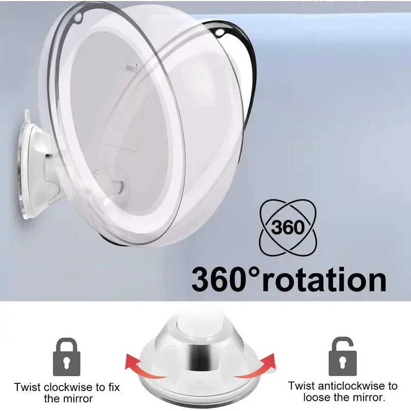 Round LED Fill-Light Makeup Mirror-10X Magnifying, Upright Desktop Vanity | Essential for Flawless Makeup & Effortless Grooming