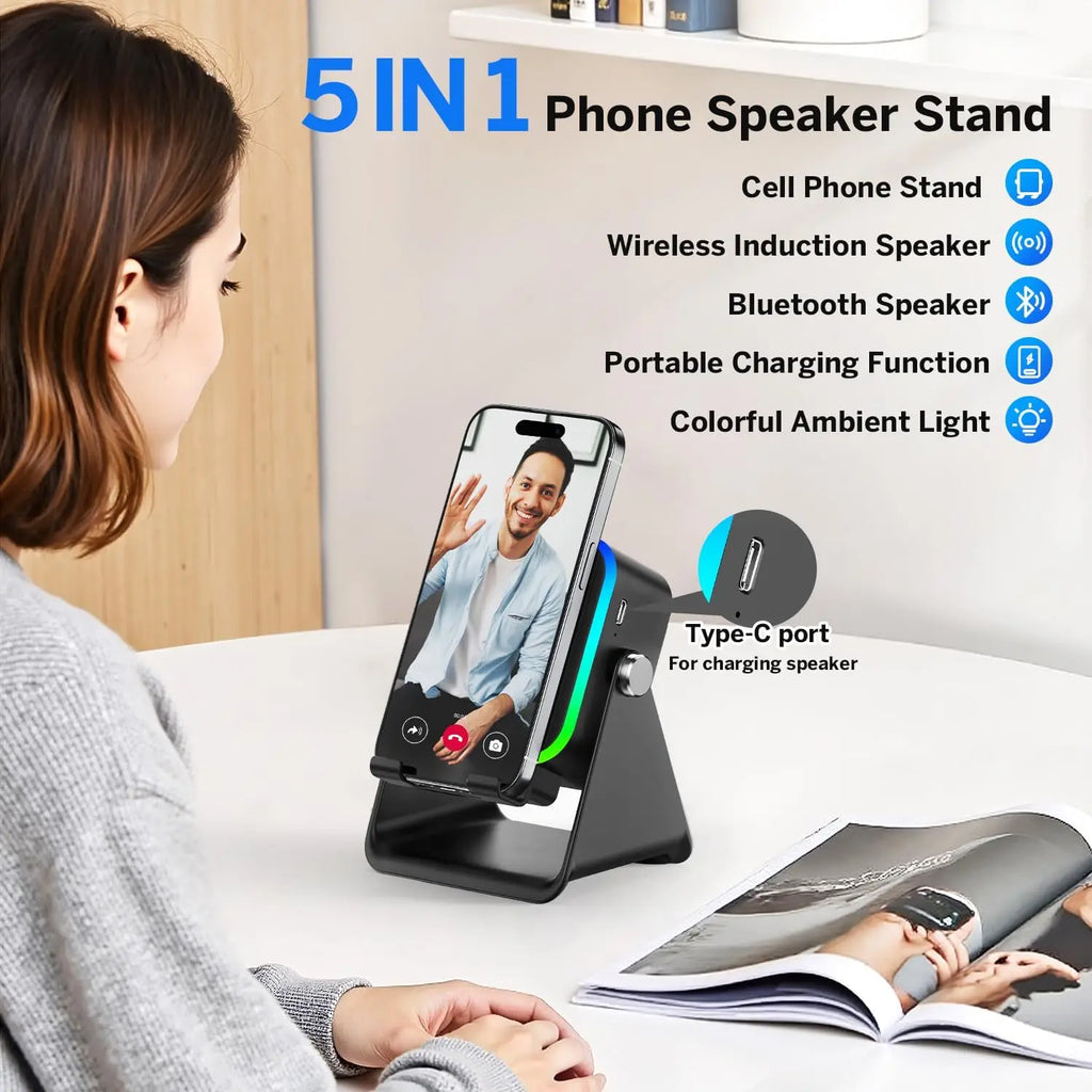 5In1 Bluetooth Speaker Lamp 5000mAh