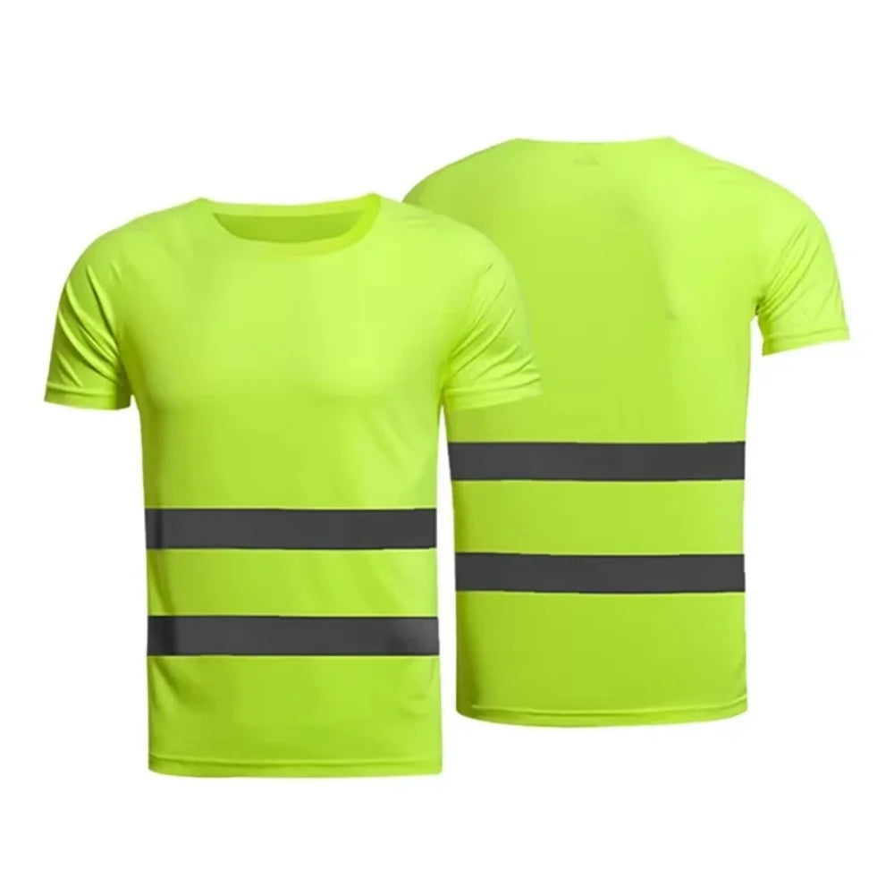 Green 3D Print Men's T-Shirts New Secure Logo Color Blocking Design Round Neck Short-Sleeved Oversized Men Work Tee Tops Clothes