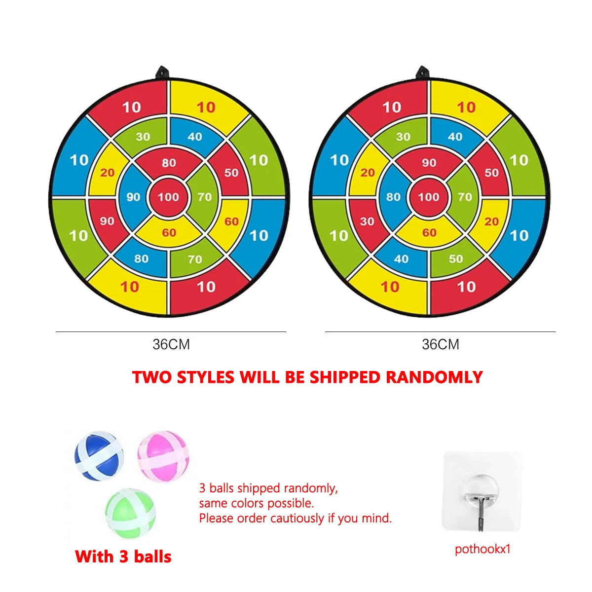 36CM Kids Sticky Ball Dart Board Game Indoor Outdoor Parent Child Interactive Educational Toy Party Favors Gift for Boys Girls