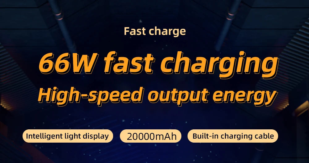 66W Fast Charge Power Bank 20000mAh