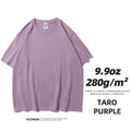Oversized T-Shirt 9.9oz 280 Grams Heavy High Quality Short Sleeve Cotton Tee Solid Color Unisex Streetwear