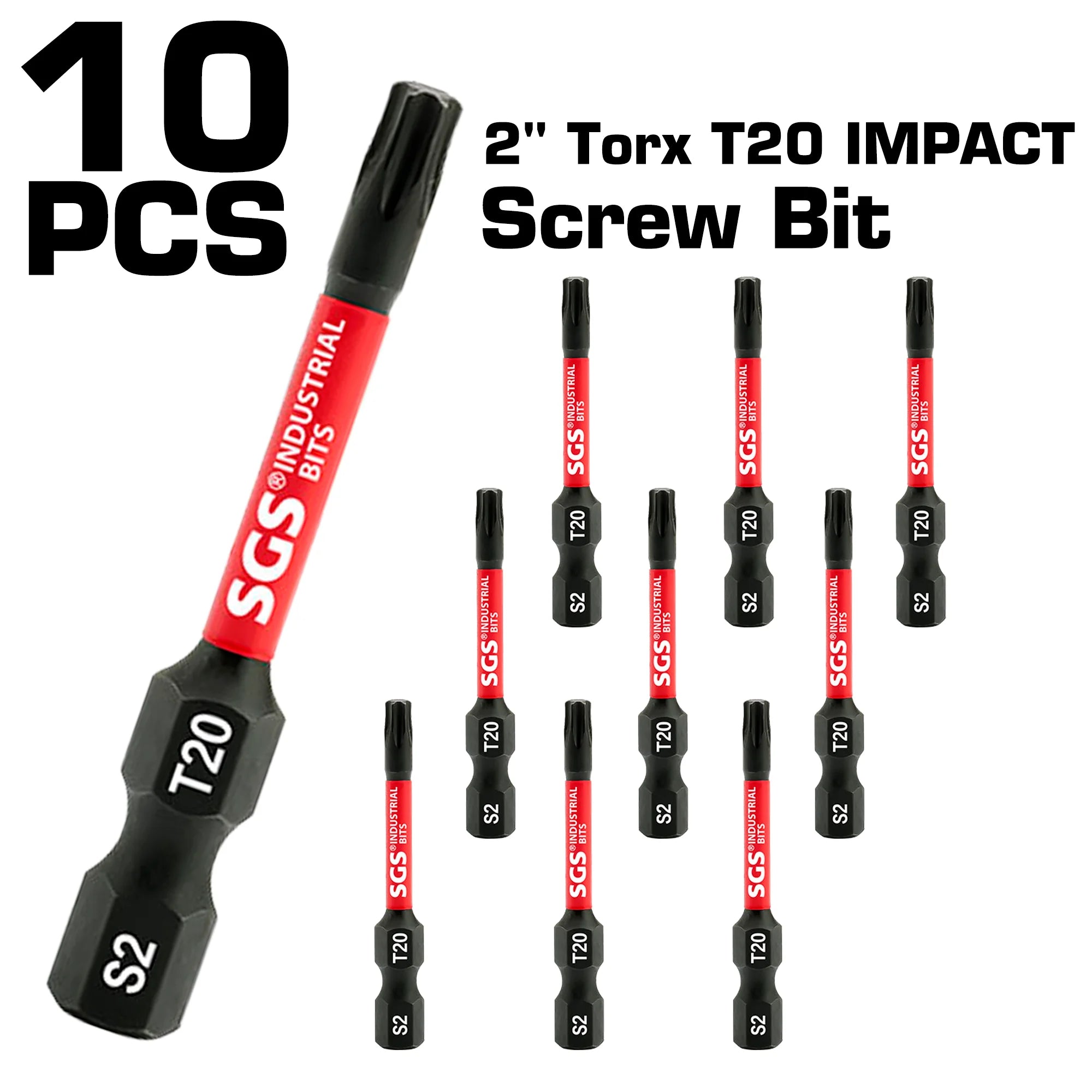 10/20/5Pcs High-Hardness Impact-Resistant T20 Screwdriver Bits, 50mm, Strong Magnetic and High Torque, Universal for Power Tools/Outdoor Work
