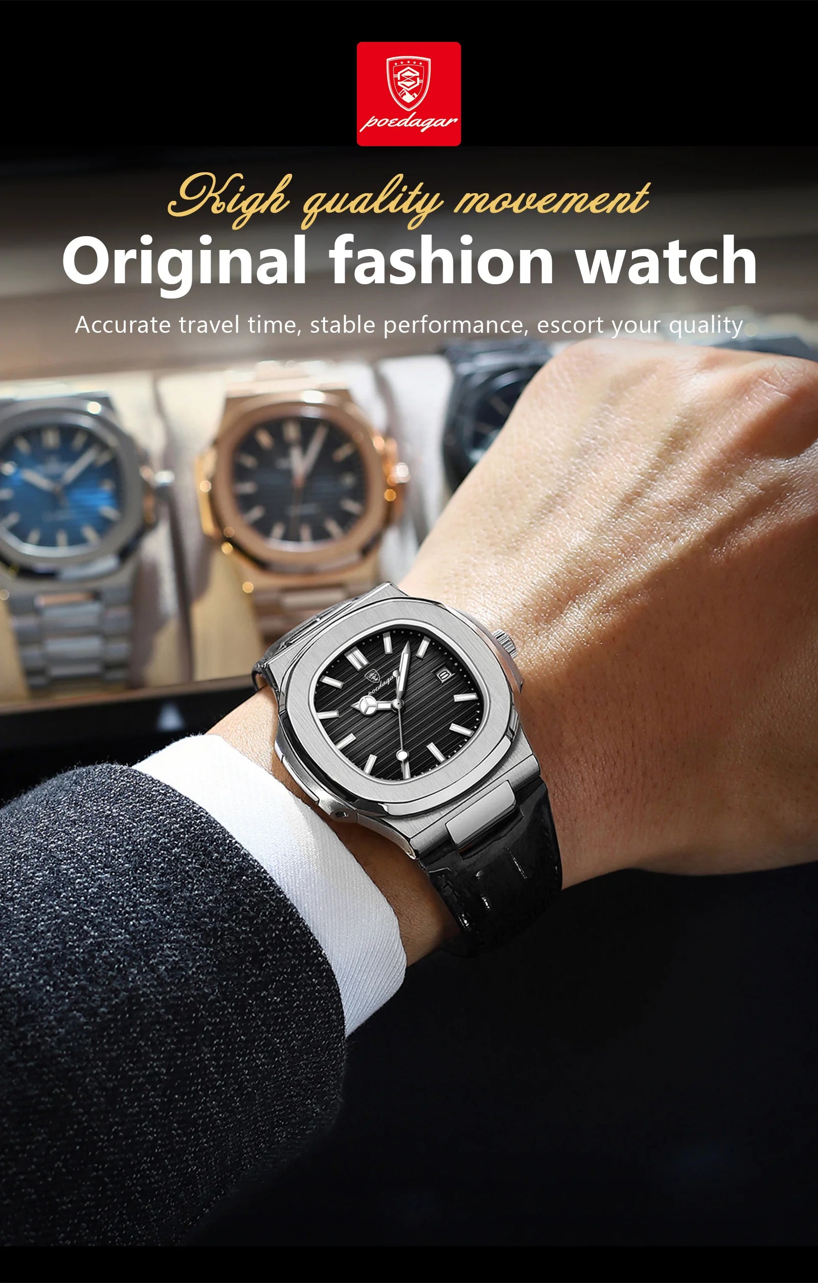 GOTTO Luxury Square Watch