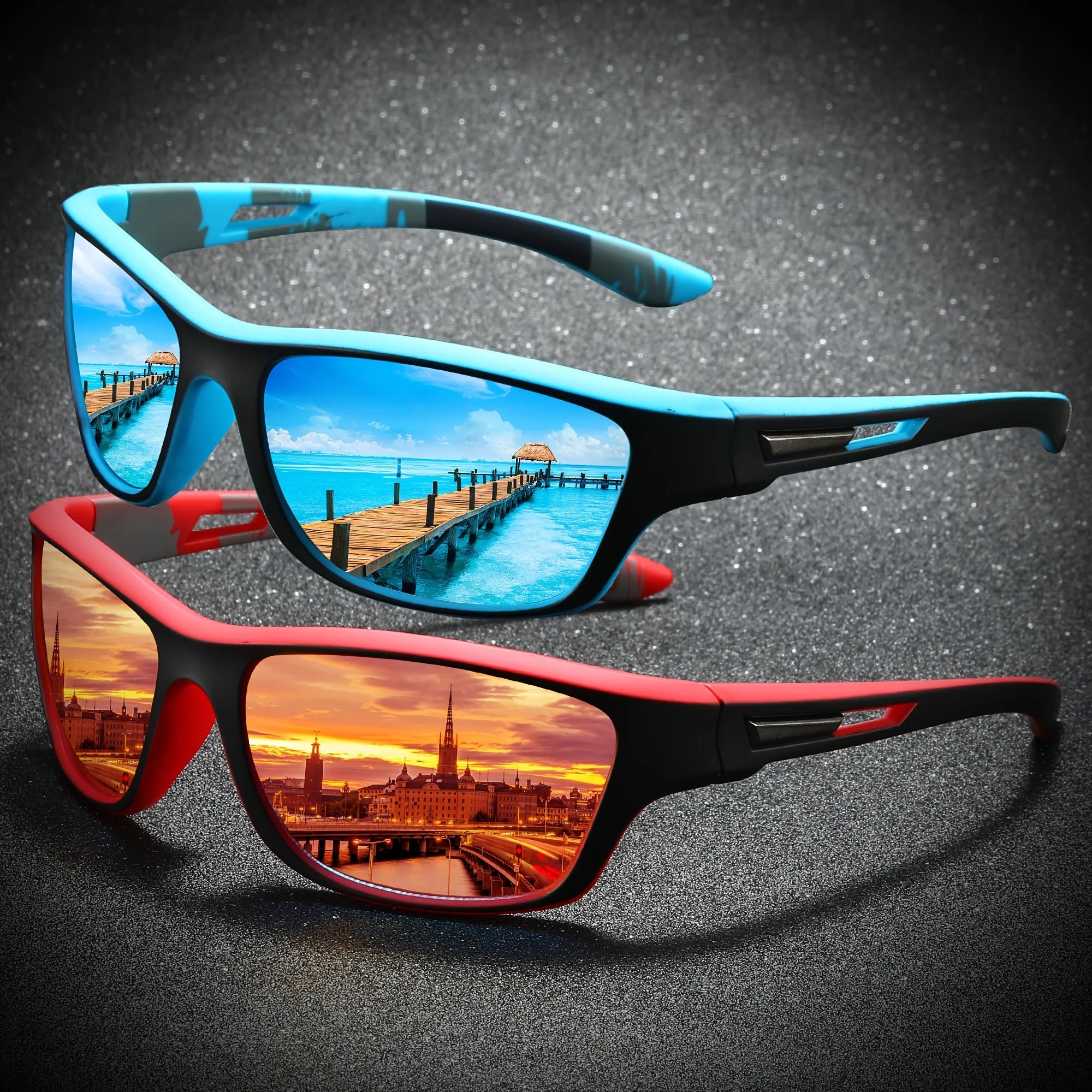 2/3PCS Brand New Men Sunglasses Polarized Sun Glasses Women UV400 Outdoor Baseball Softball Sport Eyewear Fishing Goggles