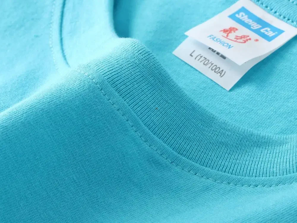 cotton round neck short sleeved