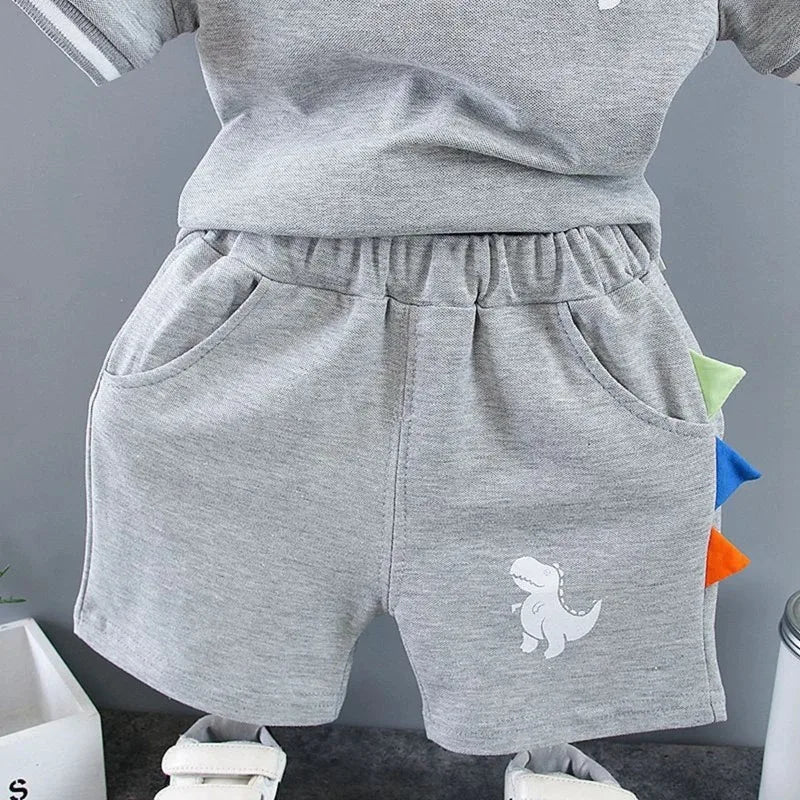 New Summer Baby Boys Clothes Children Cartoon T-Shirt Shorts 2Pcs/Set Kids Clothing Set Infant Casual Costume Toddler Tracksuits