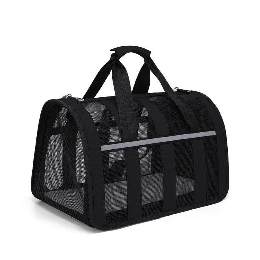 Ventilated Pet Carrier for Cats and Dogs - Lightweight and Durable with Secure Zipper - Great for Travel, Hiking and Outdoor