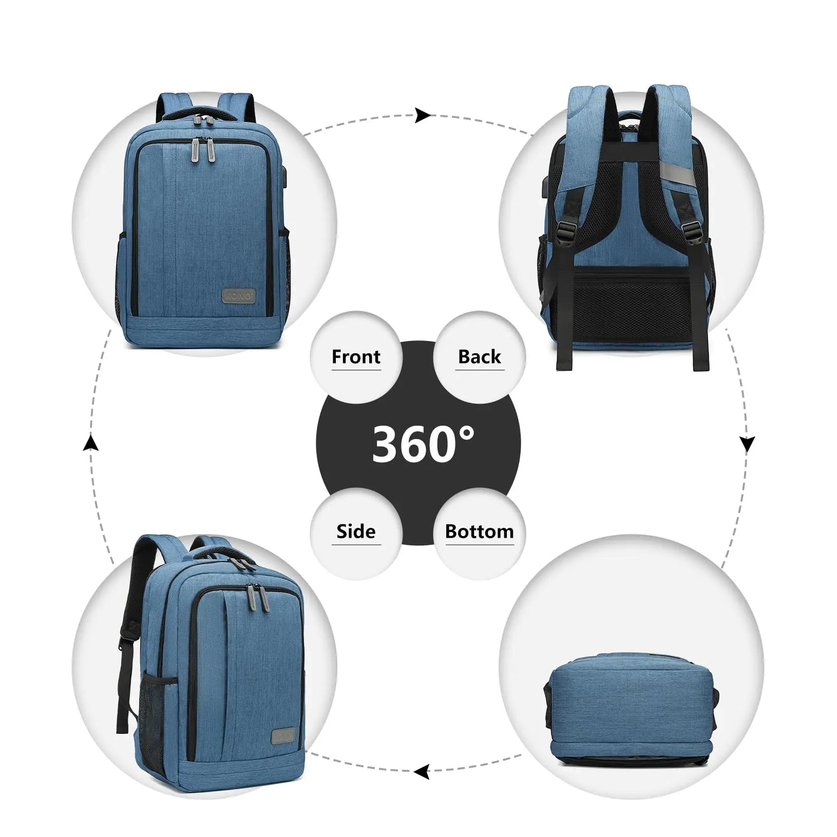 15.6 Inch Laptop Backpack for Men & Women - Business Travel, College, Work Computer Bag & Casual Daypack Rucksack