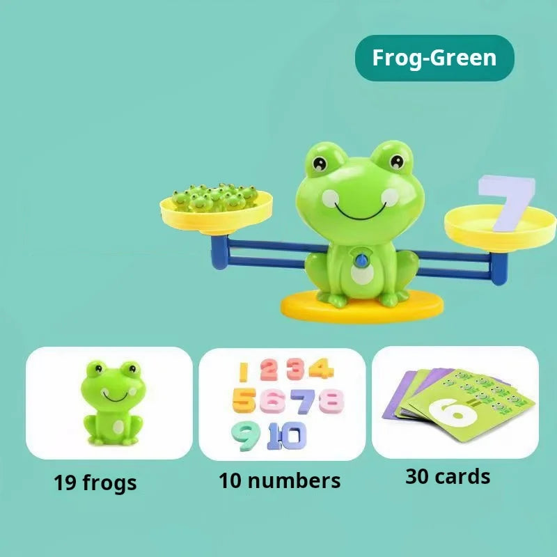 Frog Math Balance Scale Educational Toy for Kids Number Learning And Counting Montessori Interactive Toy for Ages 3-6