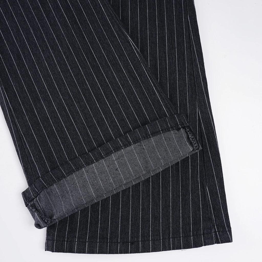 2000s Clothes Y2k Low Rise Boot Cut Jeans Woman Casual Black Striped Denim Trousers Streetwear Flare Pants P77-DD25
