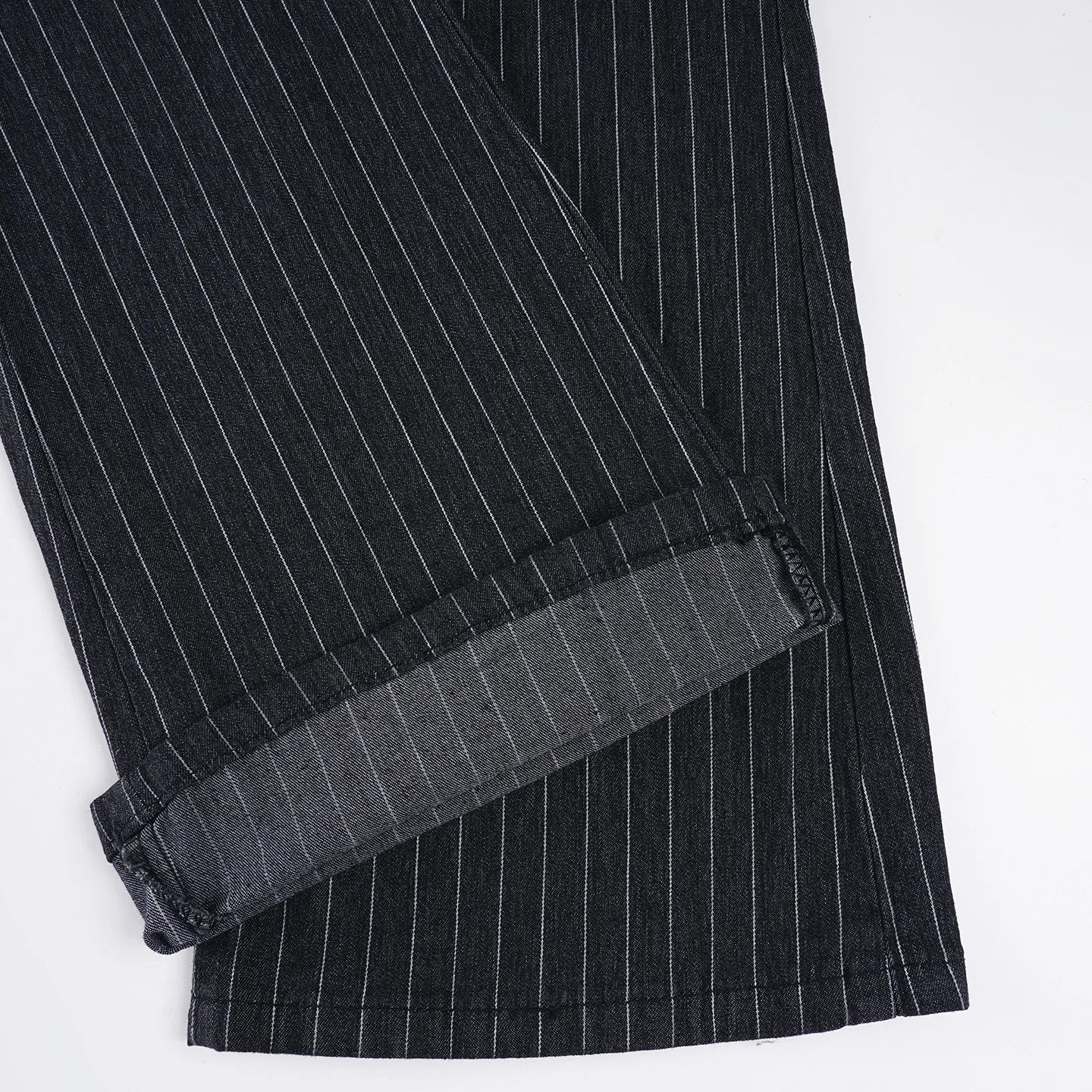 2000s Clothes Y2k Low Rise Boot Cut Jeans Woman Casual Black Striped Denim Trousers Streetwear Flare Pants P77-DD25