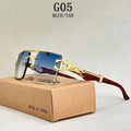 2024 Square Sunglasses For Men New Luxury Vintage Designer Rimless Sunglasses Women Trendy Fashion Glasses Gafas De Sol Hombre