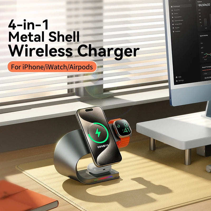 Magnetic Wireless Stand  15W Fast Charging