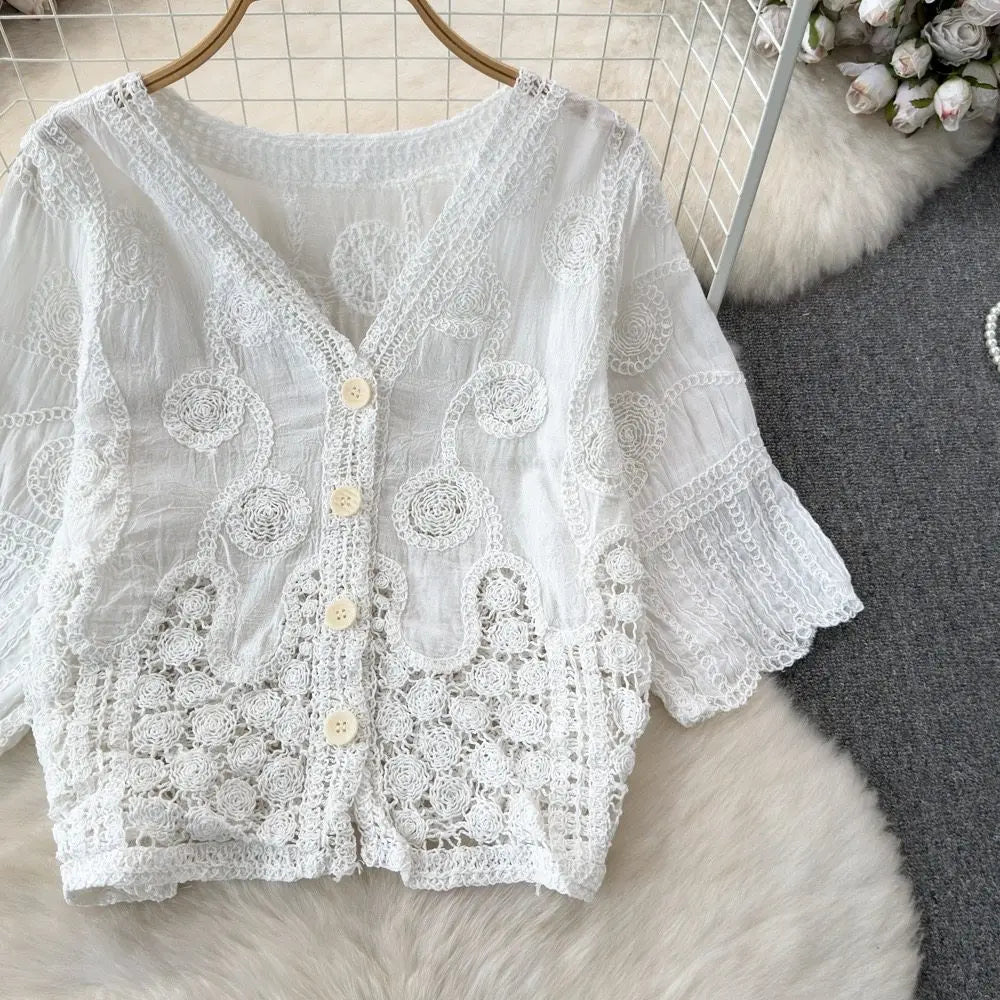 Paisley Button-up Shirt Blouse
