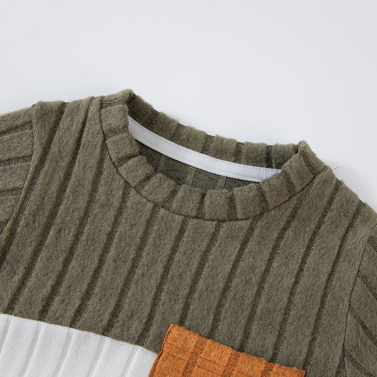 2025 Boys Autumn Winter Long Sleeve sweater suits Solid Color Block Pants Set Kids Outfit Casual Comfortable Clothing