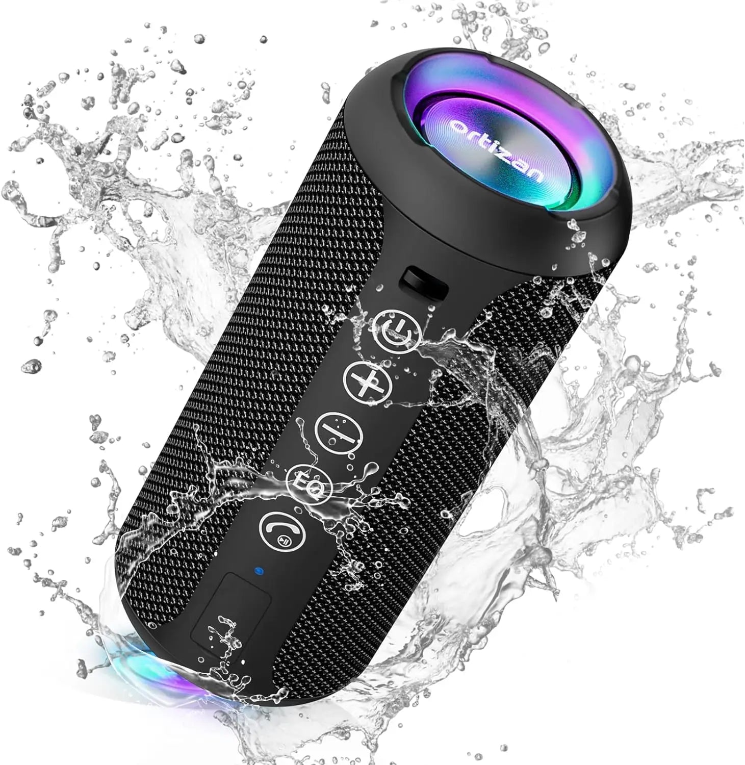 Ortizan X10 Bluetooth Speaker Enhanced Bass Portable Speaker with TF Card Slot 30H Playtime IPX7 Waterproof Speaker for Camping