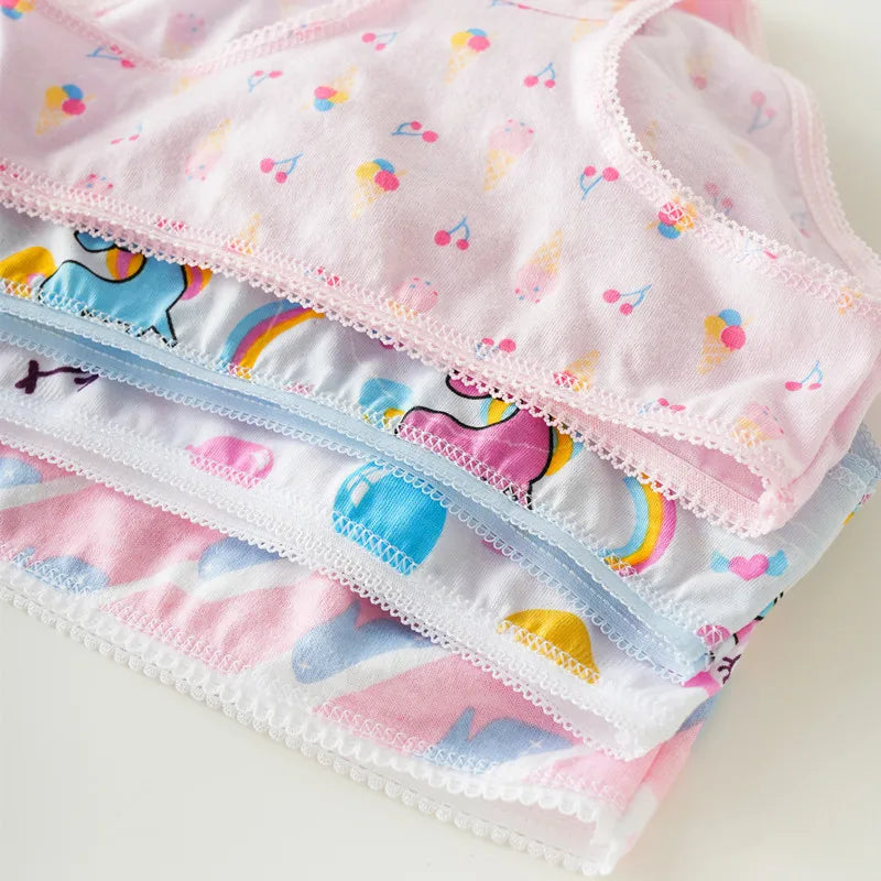 3/6/9/12 Pcs/Lot Cotton Panties Girls Kids Short Briefs Children Underwear Child Cartoon Print Shorts Underpants Lace Panties