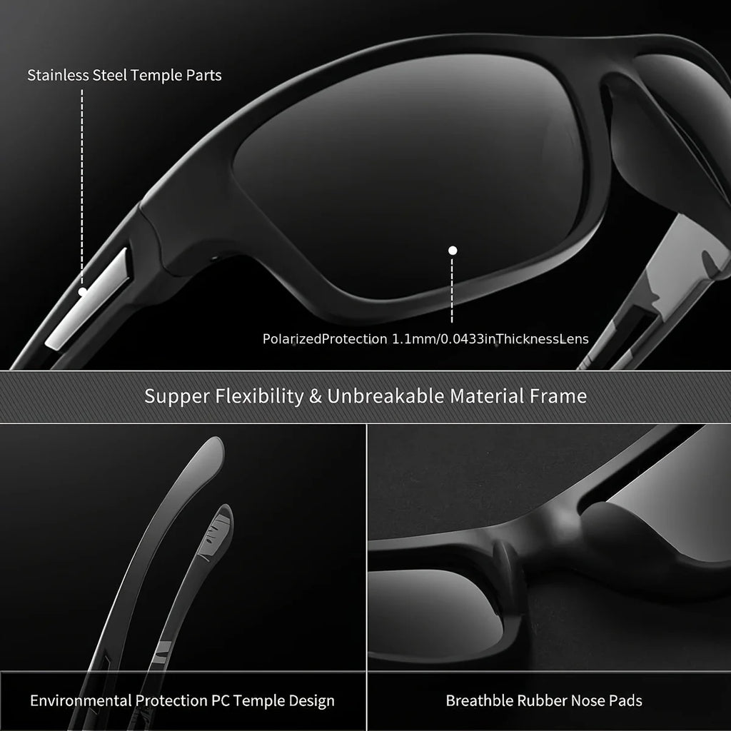 2/3PCS Brand New Men Sunglasses Polarized Sun Glasses Women UV400 Outdoor Baseball Softball Sport Eyewear Fishing Goggles