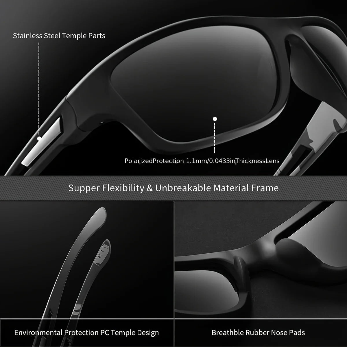 2/3PCS Brand New Men Sunglasses Polarized Sun Glasses Women UV400 Outdoor Baseball Softball Sport Eyewear Fishing Goggles