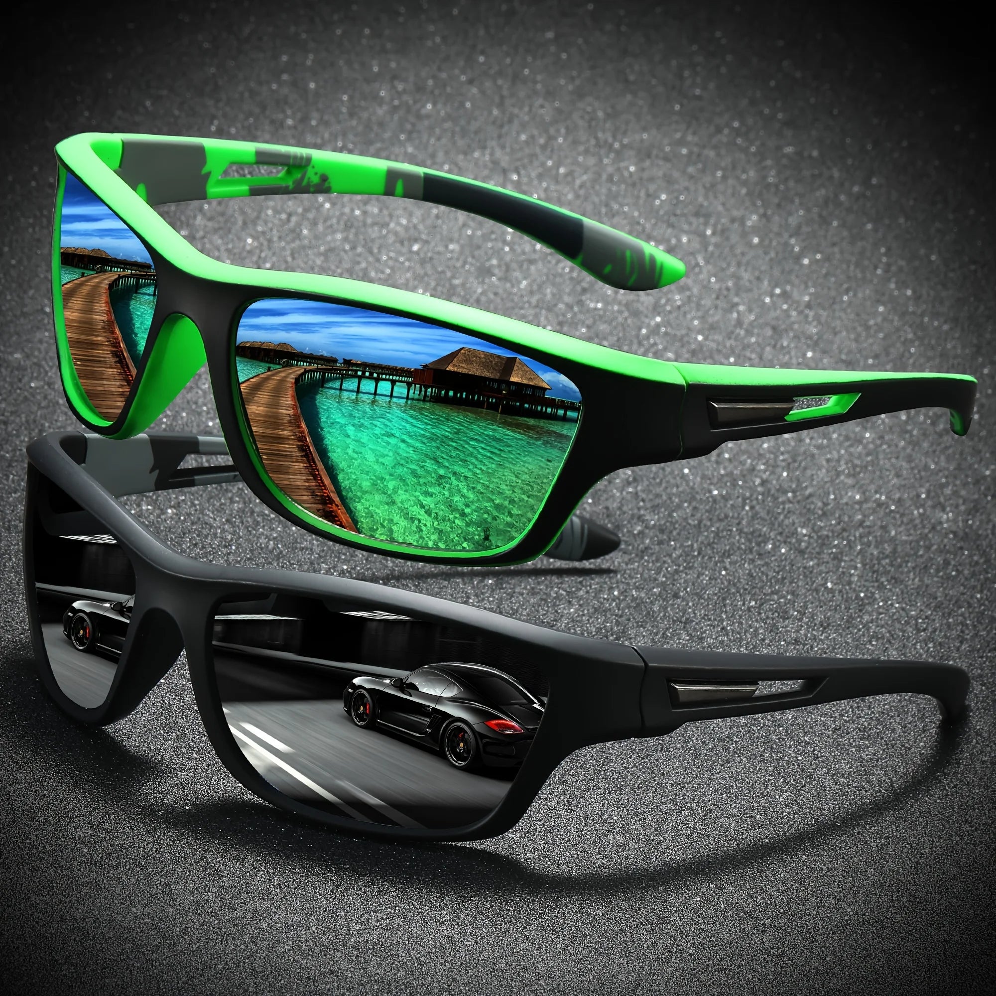 2/3PCS Brand New Men Sunglasses Polarized Sun Glasses Women UV400 Outdoor Baseball Softball Sport Eyewear Fishing Goggles
