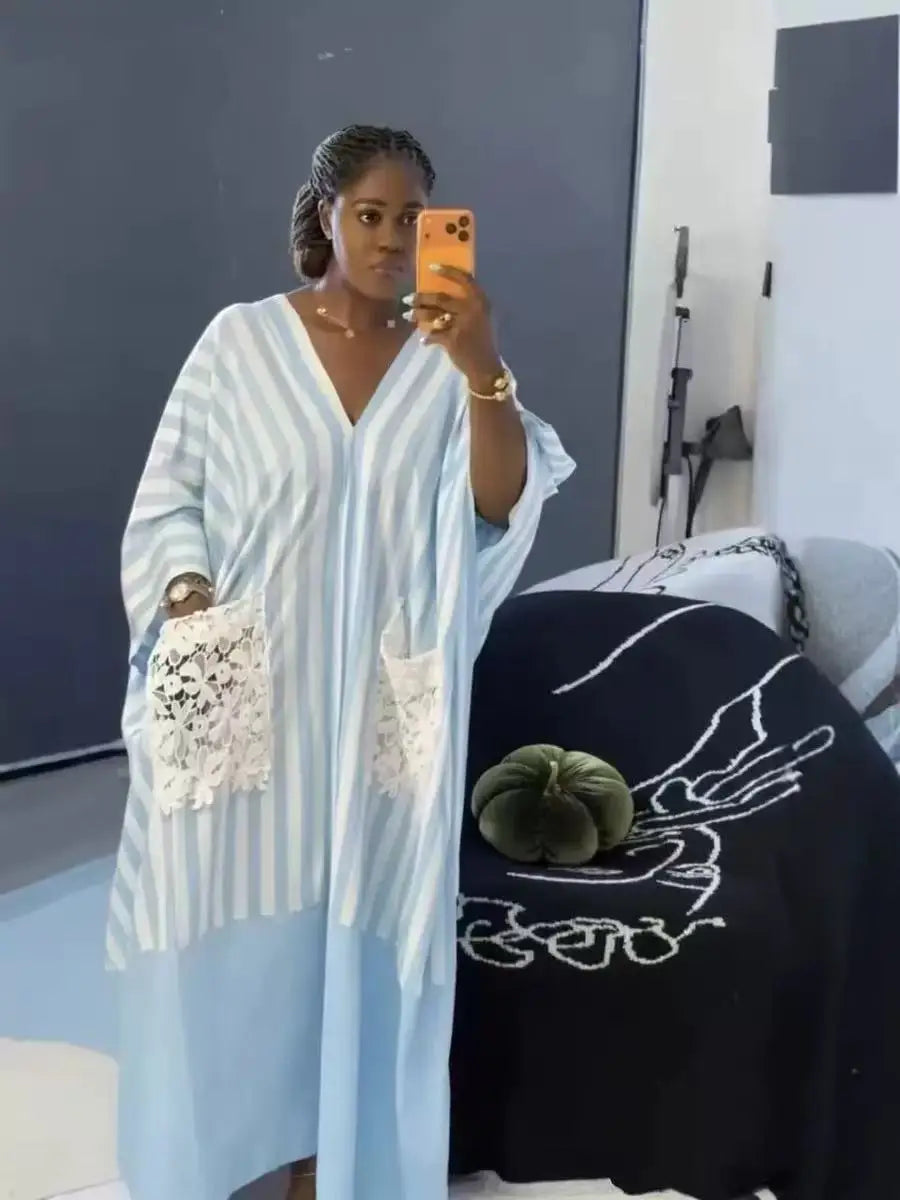 Summer African Polyester Party Evening Long Maxi Dress Kaftan Muslim Abaya Outfits Plus Size Dashiki African Dresses for Women