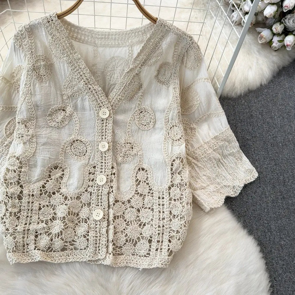 Paisley Button-up Shirt Blouse