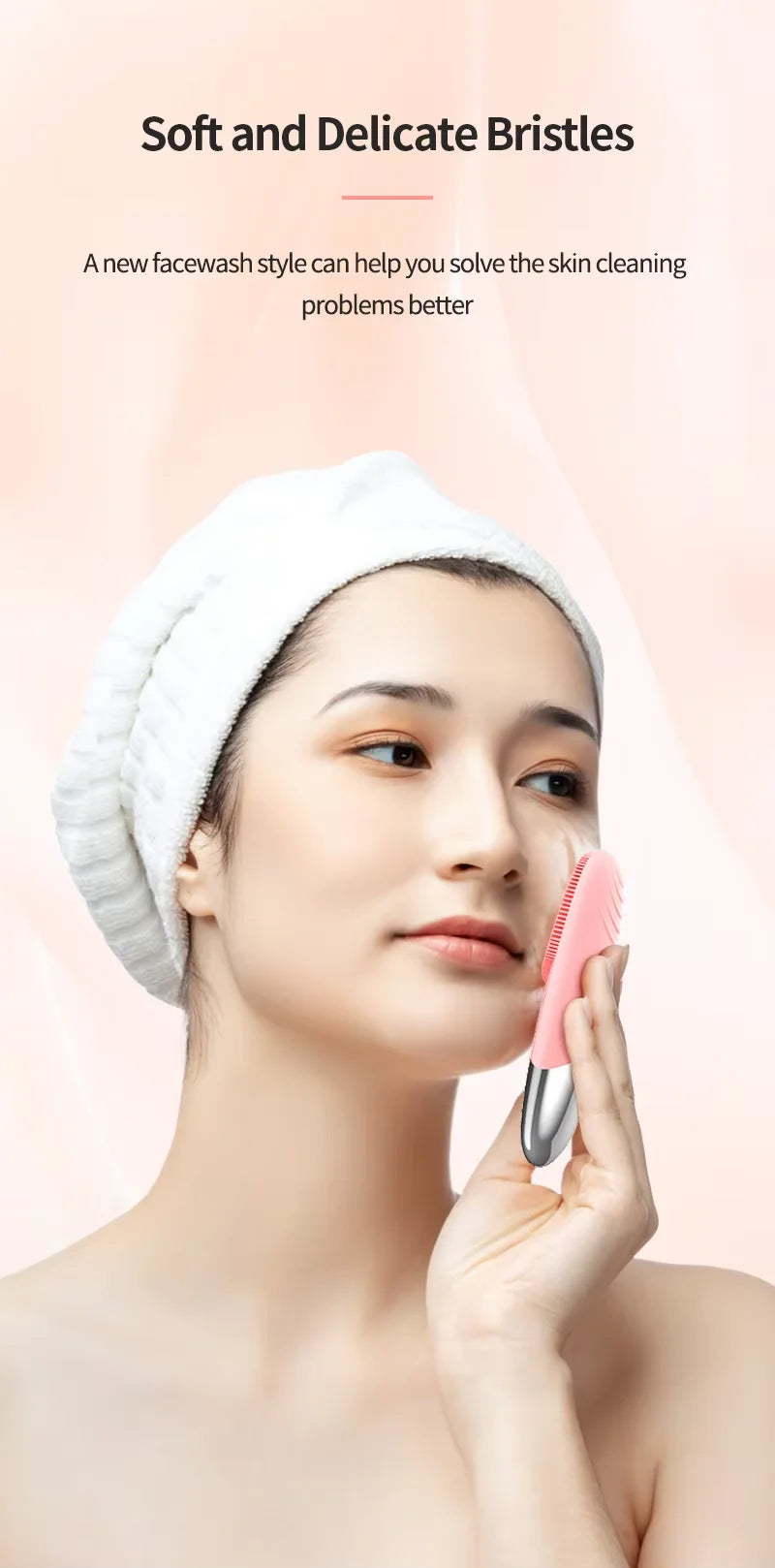 Rechargeable Silicone facial brush