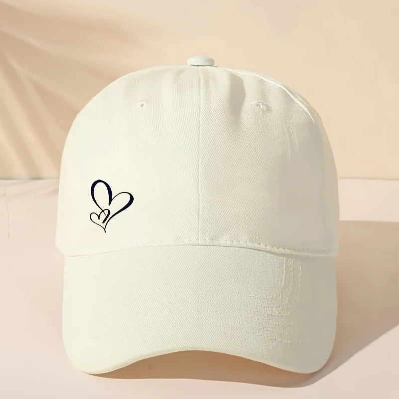 1 Piece of Love-themed Printed Baseball Cap - Adjustable Snap-back Hat, A Fashionable Hat Suitable for Both Men and Women