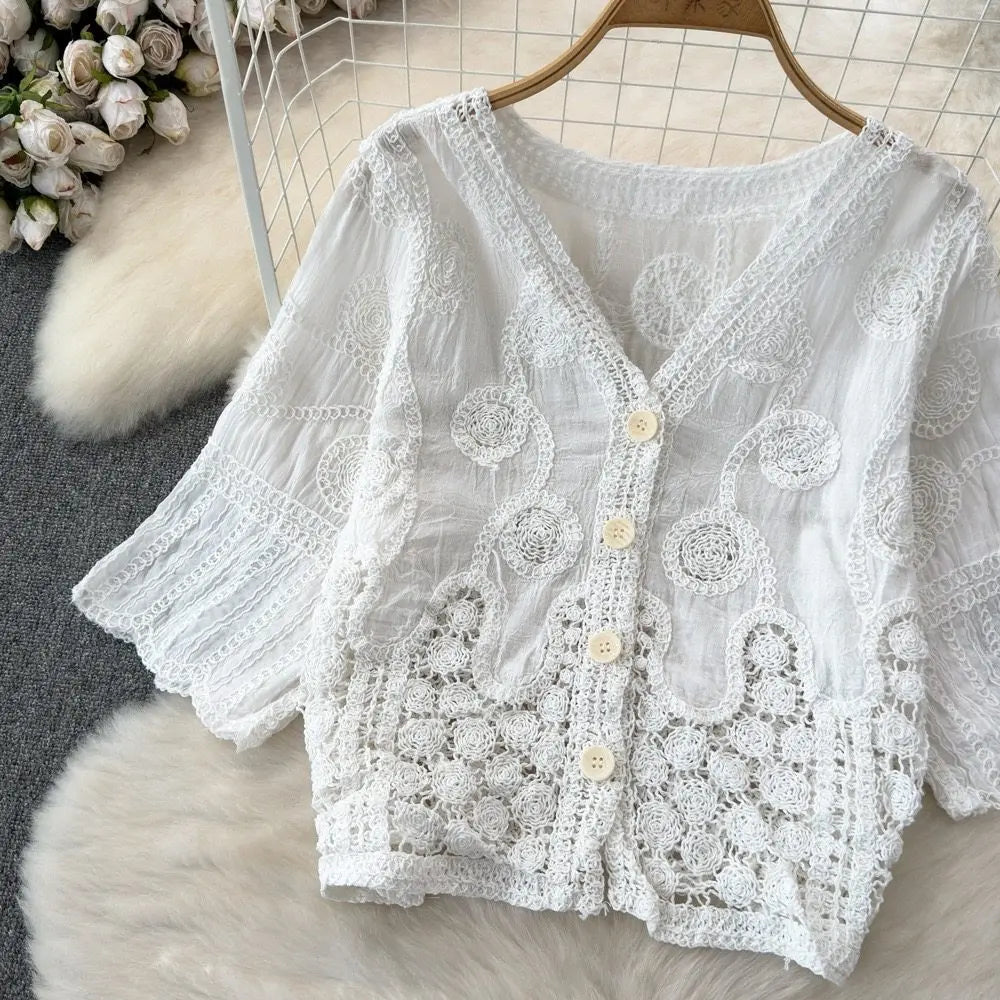 Paisley Button-up Shirt Blouse
