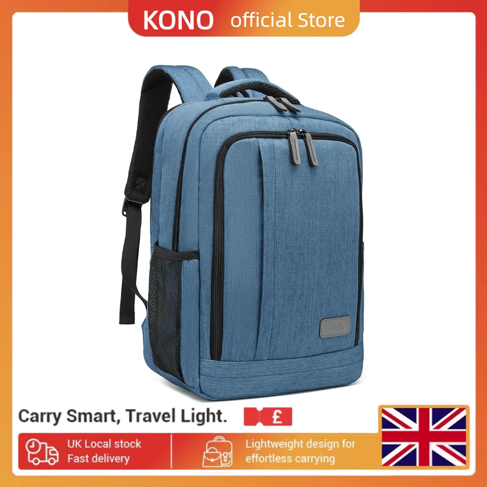 15.6 Inch Laptop Backpack for Men & Women - Business Travel, College, Work Computer Bag & Casual Daypack Rucksack