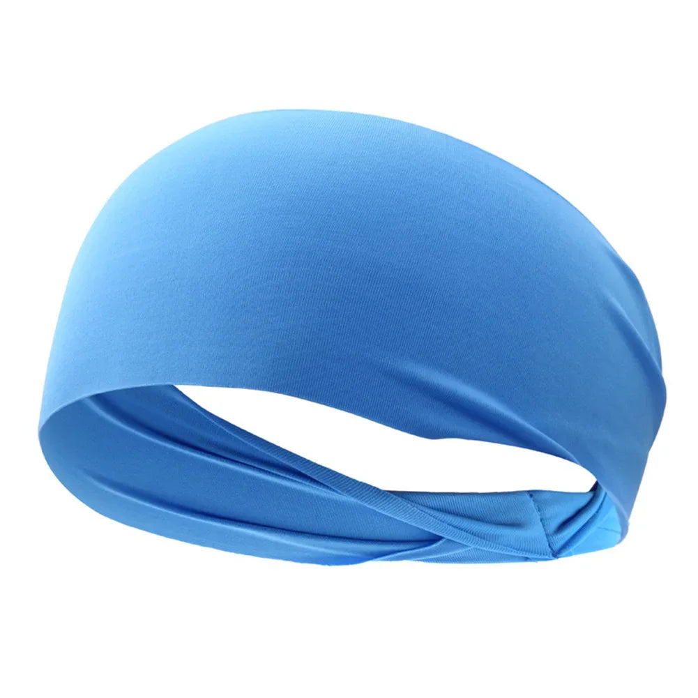 Sports Headband Running Fitness Sweatband Elastic Absorbent Sweat Cycling Jog Tennis Yoga Gym Head Band Hair Bandage Men Women