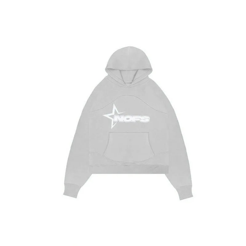 Hoodies Men Y2k Hip Hop letter Graphic Print Hooded Sweatshirt Punk Rock Oversized Pullovers Baggy Sweatpants Suits