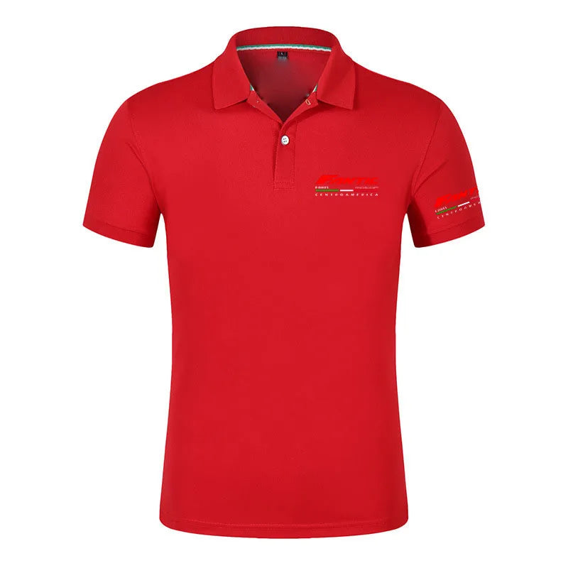 Men's Fantic Motor Logo Print 2026 Summer New Men's Short Sleeve Breathable Casual Fashion Solid Color Design Polo Shirts