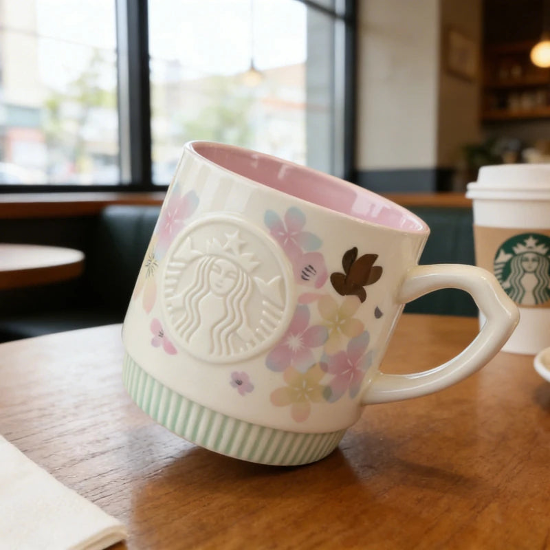 Starbucks Purple Sakura Iridescent Mug 355ml Food Grade Ceramic Heat Resistant For Latte Cappuccino Daily Coffee Rituals