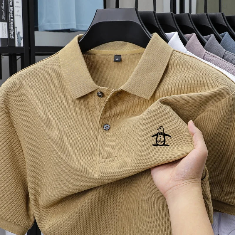 men's short sleeved polo shirt design high-end brand penguin embroidery business comfortable T-shirt