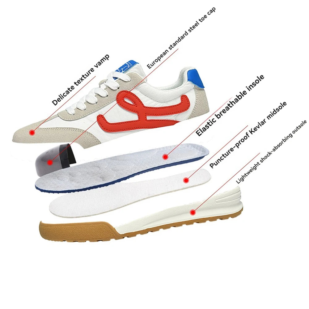 women Safety shoes  Steel Toe Work Shoes woman Boots Puncture-proof Non-Slip casual style Female Sneakers
