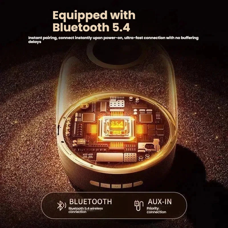 2025 LP90 Crystal Pro Bluetooth Speaker - Harman-like Bass 4th Gen w/ TF Card Slot & FM Radio