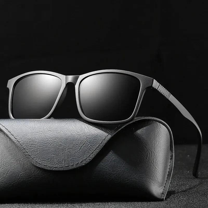 1-2PCS Luxury Men Sunglasses Fashion Vintage Square Ultra Light Frame Driving Fishing Sun Glasses For Man Eyewear