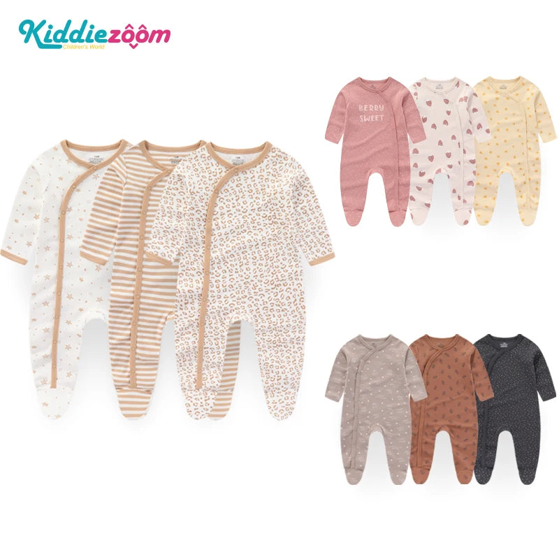 3PCS/Set Autumn Unisex Baby Rompers Cotton Soft Newborn Boy Girl Jumpsuit 2023 Infant Winter Onesies Clothes